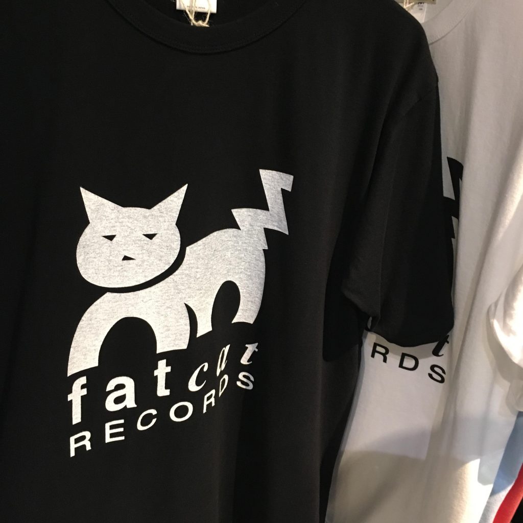送込　fat cat　RECORDS　半袖Tシャツ　黒色　Mサイズ